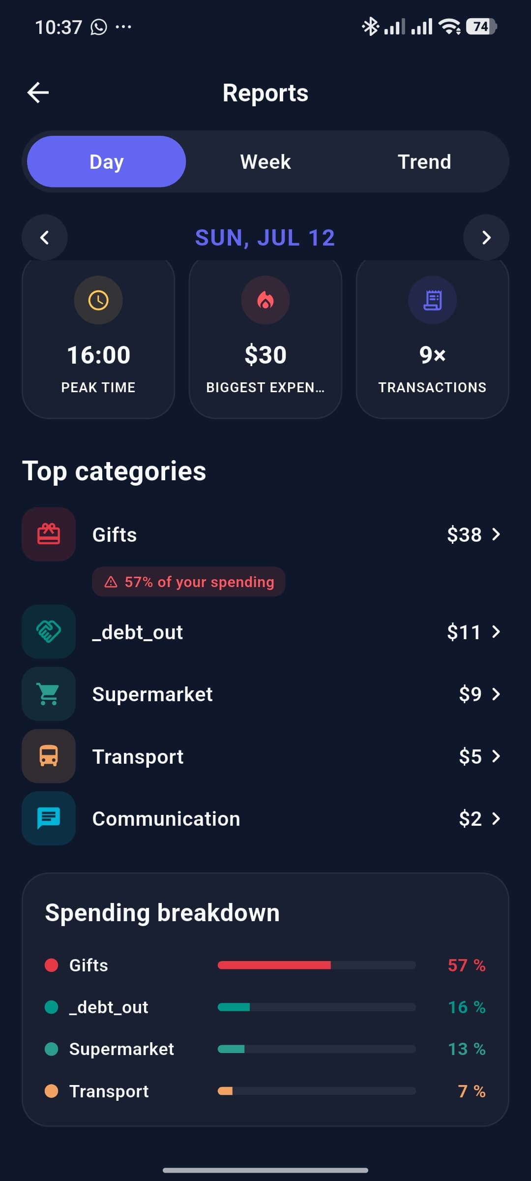 Daily report